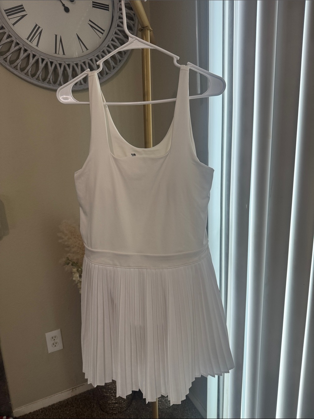 all in motion White Pleated Tank Dress